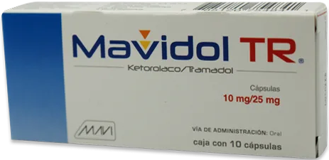 MAVIDOL TR KETOROLACO 10 MG/TRAMADOL 25 MG 10 CAPSULAS