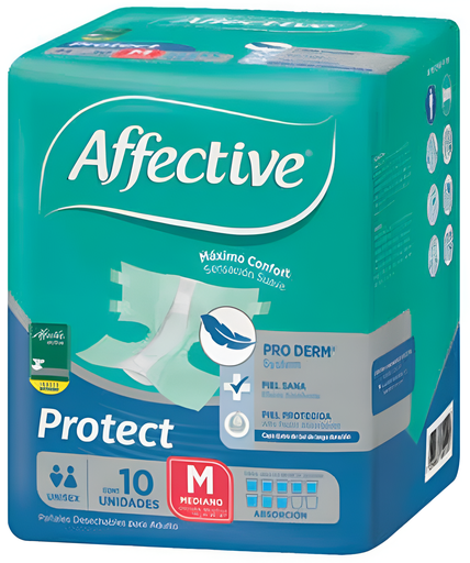 AFFECTIVE PROTECT UNISEX M 10 PAÑALES