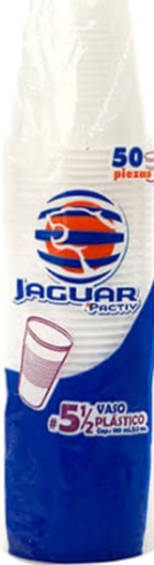 JAGUAR 5 1/2 OZ 50 VASOS PLASTICOS